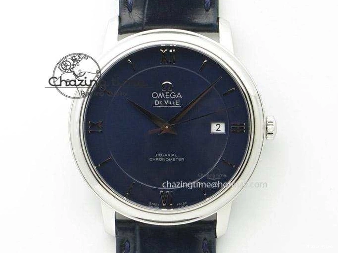 0701 De Ville MK 1:1 Best Edition SS Blue Dial On Black Leather Strap A Lightweight 8258
